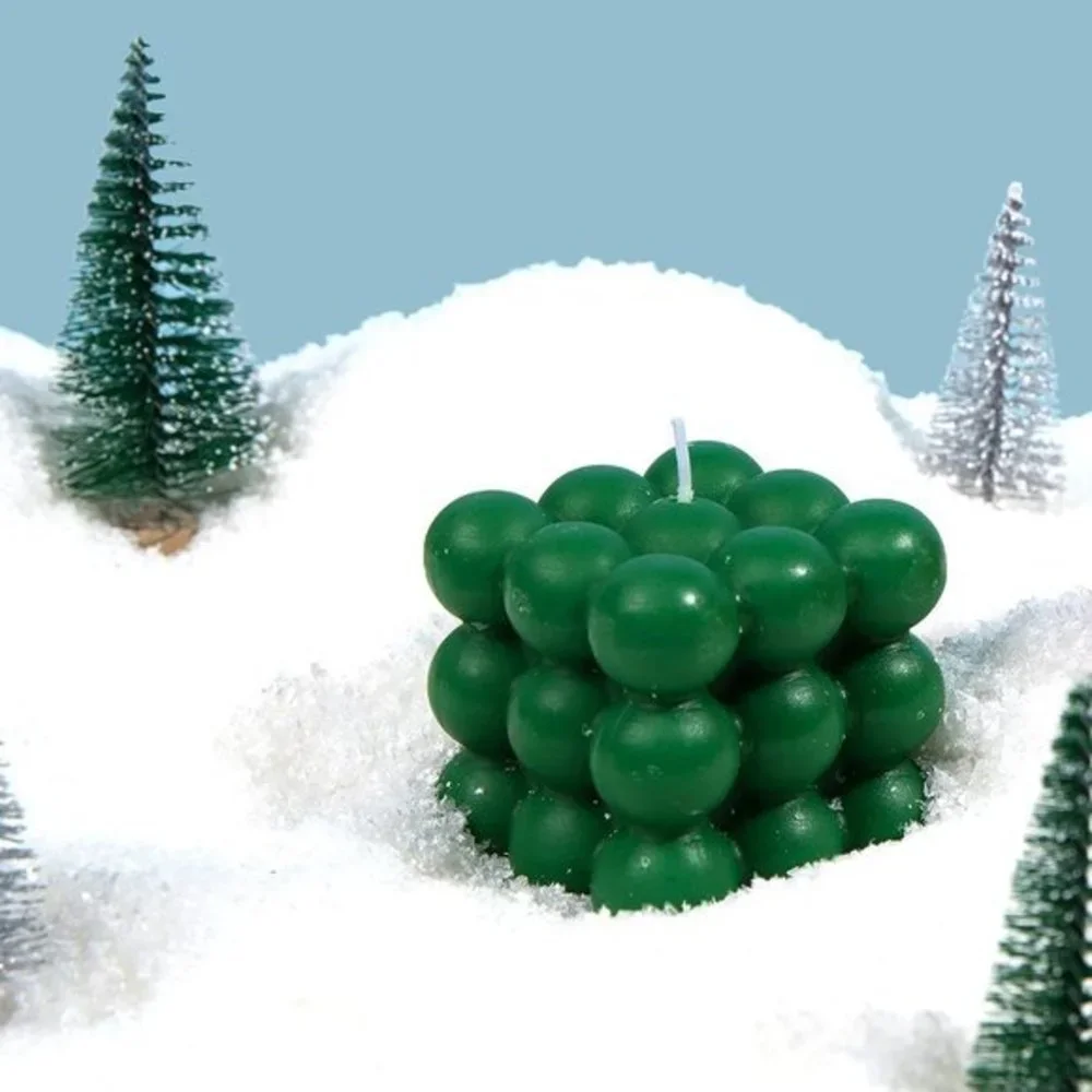 Decorative Green Pine Scented Natural Soy Wax Based‎ Aesthetic Shaped Candles